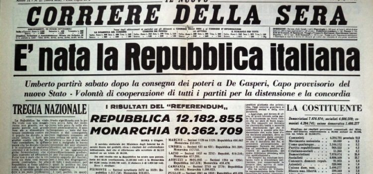 Il referendum istituzionale del 2 giugno 1946